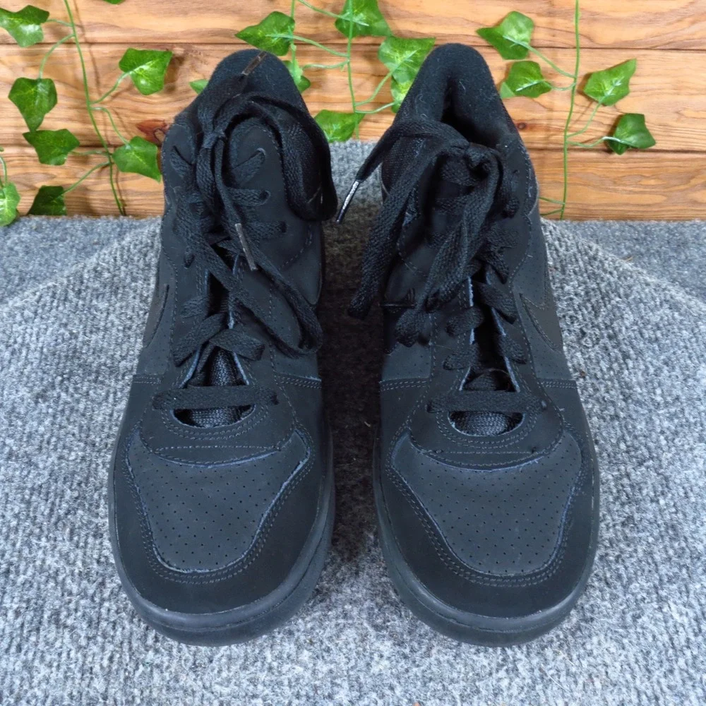 Nike Court Borough Mid 2 Kids High Top Sneaker 5.5Y Casual Active‎ Wear Black